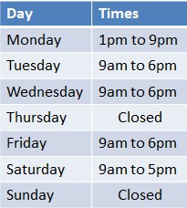 injuyclinic.ie opening hours